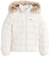 Tommy Jeans Steppjacke "TJW BASIC HOODED DOWN JACKET EXT" mit Kapuze Kunstfaser