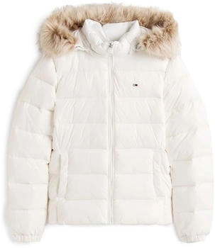 Tommy Hilfiger Faux Faur Hooded Down-Filled Fitted Jacket (DW0DW18312) ecru