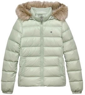 Tommy Hilfiger Faux Faur Hooded Down-Filled Fitted Jacket (DW0DW18312) misty sage