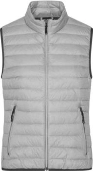 James & Nicholson Damen Daunen Steppweste (JN1137) silber-melange/graphit