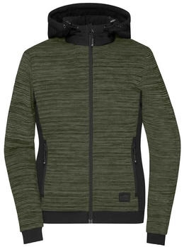 James & Nicholson Daunenjacke (JN1843) olive-melange/schwarz