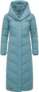 Ragwear Natalka Extralong Steppmantel rauchblau
