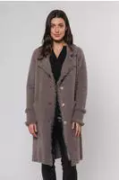 Rino & Pelle Longstrickjacke "CATENA" mit Fransendetails und Kn&ouml;pfen