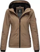 MARIKOO Damen Sportliche Outdoorjacke &Uuml;bergangs Regenjacke mit Kapuze Brombeere