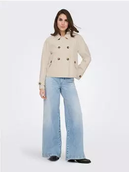 Only April Short Trenchcoat (15274982) ecru