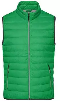 James & Nicholson Damen Daunen Steppweste (JN1138) fern-green/silver