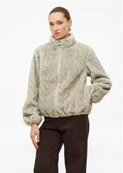 s.Oliver Jacke aus Fake Fur mit Zopfmuster braun 2184390.94X9.