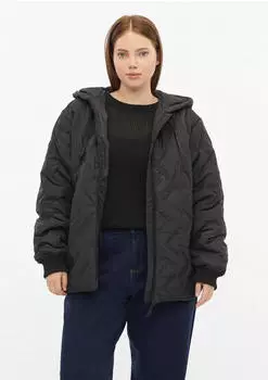 s.Oliver Wattierte Jacke mit geprägtem Muster schwarz 2185626.9999.
