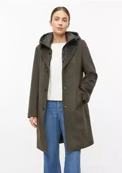 s.Oliver Wollmixmantel mit herausnehmbarem Kapuzeneinsatz olive 2178801.9901.