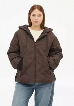 s.Oliver Wattierte Jacke mit geprägtem Muster braun 2185626.8945.
