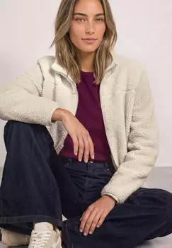 Street One Teddy-Jacke mit Stehkragen und Zipper (A21306917185) soft fawn
