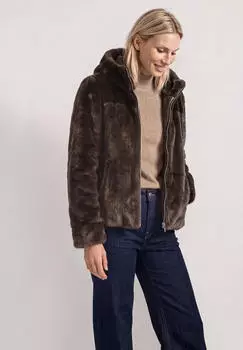 Street One Kurze Fake-Fur-Mix Jacke mit Kapuze (A21307017111)