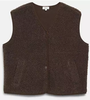 s.Oliver Teddy-Weste im Relaxed Fit (2185358) dunkelbraun