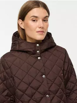 Vila VITATE L/S Hooded Jacket - NOOS Steppjacke (14110978) coffee bean