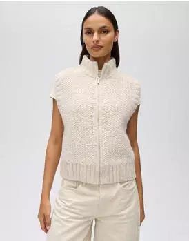 Opus Gilet en tricot (10633414578475) beige