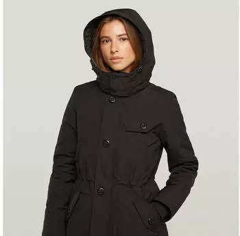 G-Star Vodan Long Jkt Wmn w&auml;rmend wattiert mit verstellbarer Taille (23239702) dark black