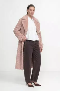 Rich & Royal Long Faux Fur Coat altrosa