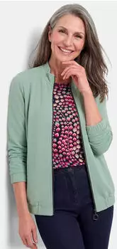 GOLDNER Jerseyjacke mit Ottomanstruktur (92453324) salbei