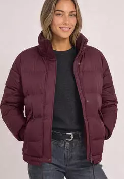 Street One Steppjacke mit Stehkragen und Tunnelzug (A202257) rustic rouge