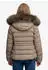 Superdry Hood Faux Fur Fuji Padded Jkt Steppjacke Slim Fit (W5012184A) fallen rock braun