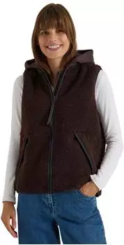 Cecil Teddy-Weste mit abnehmbarer Kapuze (B220319) chocolate sauce brown