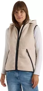 Cecil Teddy-Weste mit abnehmbarer Kapuze (B220319) vanilla white