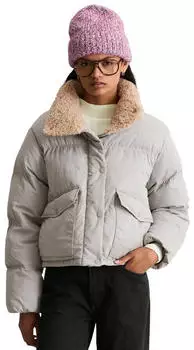 Marc O'Polo DENIM Outdoorjacke Regular mit weichem Teddypl&uuml;schkragen (44900025) stone melange
