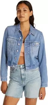 Calvin Klein 90s Cropped Jeansjacke denim light (Damen) (J20J2251841AA)