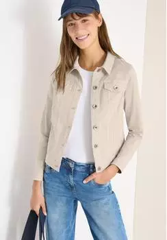 CECIL Brusttaschen und Knöpfe Jeansjacke dust beige (Damen) (B21293117202)