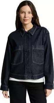 Tom Tailor Oversize mit Brusttaschen Jeansjacke deep blue denim (Damen) (1047594-38644)