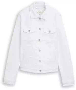 Tom Tailor Eingriffstaschen Jeansjacke bright white (Damen) (1050531-40488)