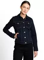 Tom Tailor 1050543_10115, TOM TAILOR Damen Jeansjacke mit Eingriffstaschen, blau,