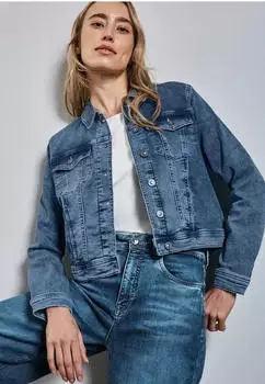 Street One Jeans-Look Jeansjacke soft medium washed (Damen) (A21225016230)