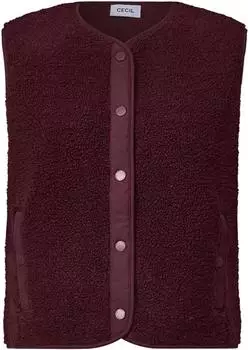 Cecil Teddy-Weste mit Softshelldetails (B220340) red wine
