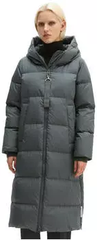 Marc O'Polo Puffer-Daunen-Kapuzenmantel regular aus recycelten Materialien (509087471081) light graphite