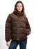 Tom Tailor 1051155 Cord Puffer-Jacke mit Stehkragen cool dark brown