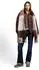 Tom Tailor 1051155 Cord Puffer-Jacke mit Stehkragen cool dark brown