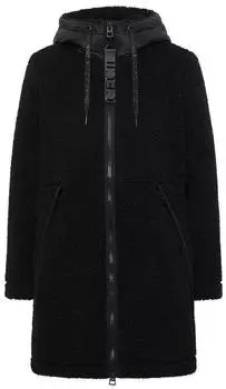 Cecil Strukturmix Teddy-Mantel mit Kapuze (CCB10154610001) schwarz