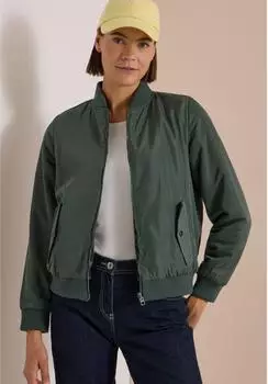 Cecil Wendbarer Fake Fur Blouson mit Leo-Muster (CCB20227427756) gr&uuml;n