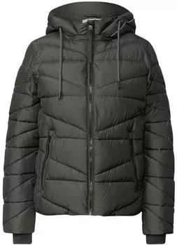 Cecil Steppjacke mit Kapuze und Zipper (CCB20227617756) gr&uuml;n