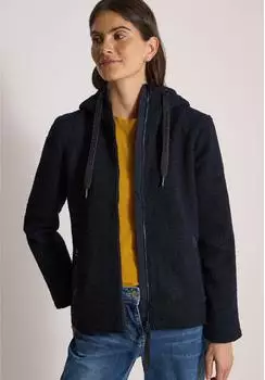 Cecil Jacke in Woll-Optik mit Kapuze (CCB20232115631) blau