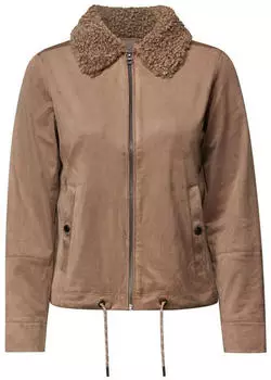 Cecil Velours Jacke mit Teddy-Kragen (CCB21320117766) braun