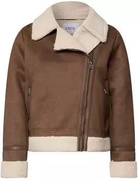 Cecil Velours Jacke mit Teddy-Details (CCB21320427840) braun