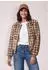 Cecil Fake Fur Blouson mit Karomuster (CCB21322037840) braun