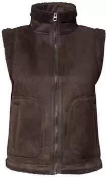 Cecil Velours Weste mit Teddy-Details (CCB22035017747) braun