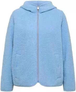 Cecil Teddy-Jacke mit Kapuze in Unifarbe (CCB32573117901) blau