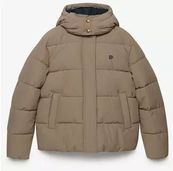 Superdry Premium Hood Puffer Jacket (W5012208A) fallen rock brown