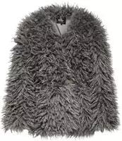 ONLY Pelzmantel Barcelona 15352755 Grau Regular Fit Damen