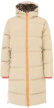 Zwillingsherz Leo Kapuze Steppmantel beige
