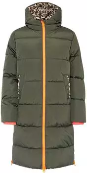 Zwillingsherz Leo Kapuze Steppmantel khaki